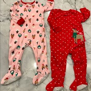 2 Pack Carter’s Holiday Pajamas Toddler Girl